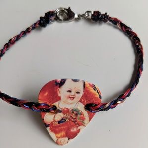 Guitar pick bracelet, asian baby girl